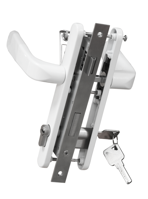 SERRURE COMPLET EN ALU BLANC 1031001011
