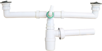 SIPHON EVIER DOUBLE BAC Ø 40  1.1/2" MO24114 ZDA142