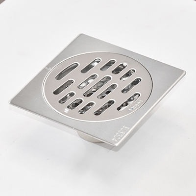 SIPHON DE SOL INOX 100x100MM ∅ 40MM SORTIE VERTICAL  M023181