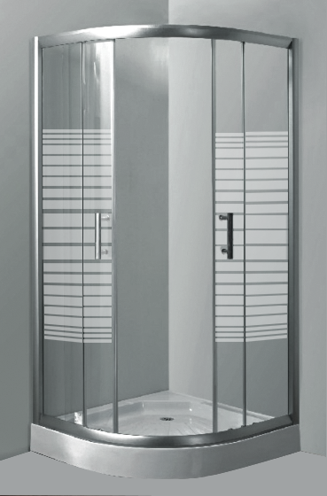 VITRE CABINE DE DOUCHE  80 x 80 x 185 cm  ANGLE RAYURE 1010101050