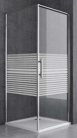 VITRE CABINE DE DOUCHE  90 x 90 x 185 cm CARRE RAYURE OUVERTURE EXT  1010101066