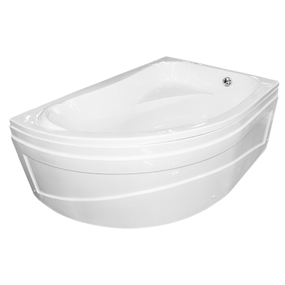 BAIGNOIRE  D ANGLE EN FIBRE (6elmts) (R)DROITE 1500x1000x550mm BE-8006-1/A-3/B-3