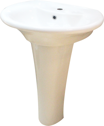 Lavabo avec colonne 62x48cm DP807 blanche