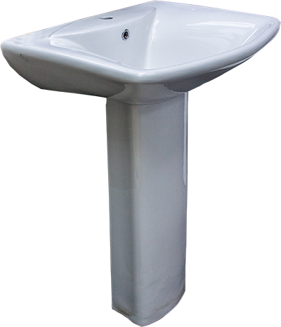 LAVABO avec COLONNE 66x54cm DP828 BLANC