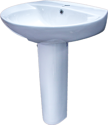 Lavabo avec colonne 62x52cm DP806 blanc aqua