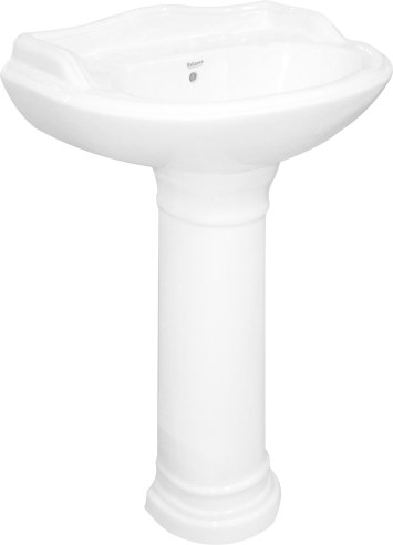 Lavabo avec colonne 23"x17" N°03