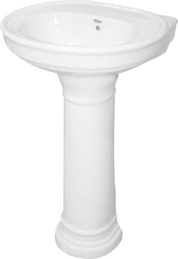LAVABO AVEC COLONNE 23"x17" N°05