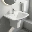 LAVABO SUSPENDU BLANC(Avec accessoire) 60CM*49CM DP818C AQUA