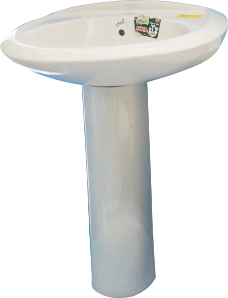 LAVABO AVEC COLONNE 25""x18""  63x45cm CAPRI ASTELL N
