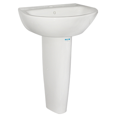 LAVABO AVEC COLONNE BLANC KAPA 570 SANITANA N°9+FIXATION (PRTGL)