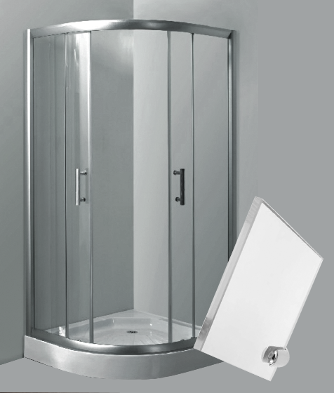 RECHANGE PORTE VITRE CABINE DE DOUCHE ANGLE UNI  80 x 80 x 185cm 1010101069