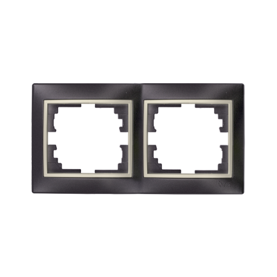 CADRE POUR 2 MECAN HORIZ NOIR GRAPHITE  ERP72NGU SOLERA (DSTK) (-40%)