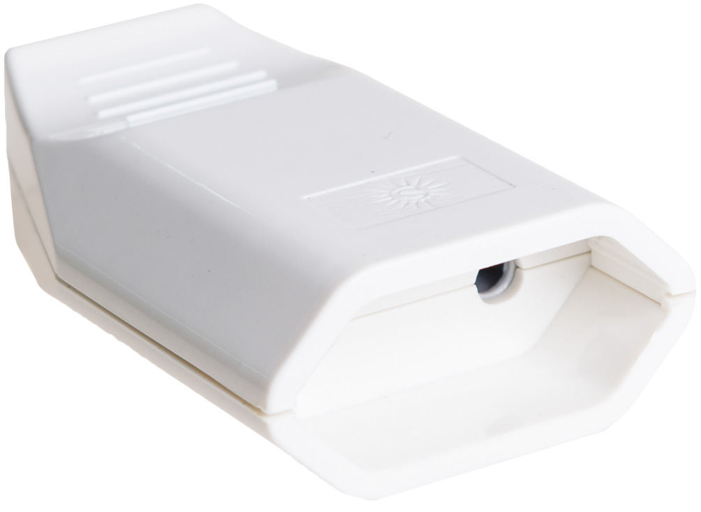 PRISE 2 POLES 10A 250V BLANCHE 7627FR SOLERA