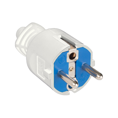 FICHE 2P 16A 250V BLANC CAOUTCH 706CB-FR SOLERA