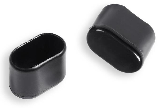 EMBOUT DE JAMBE EN CAOUTHOUT RECTANGLE NOIR 15x30mm 2090905028 (DSTK)(40)