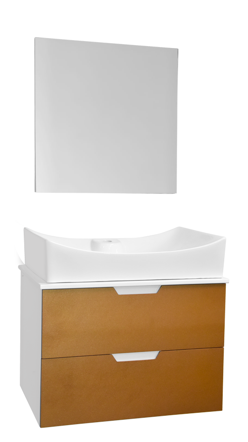 Lavabo meuble PVC + miroir 3ELMTS 70x46x48cm TF-005 1010301082