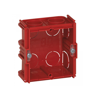 BOITE D ENCASTREMENT MACONNERIE CARRE ROUGE ASSOCIABLE IP PROF 40 080141