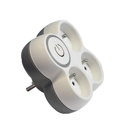 ADAPTATEUR 3PRISES 2P+T 16A AVEC INTERRUP  LUMIN V1302F SOLERA
