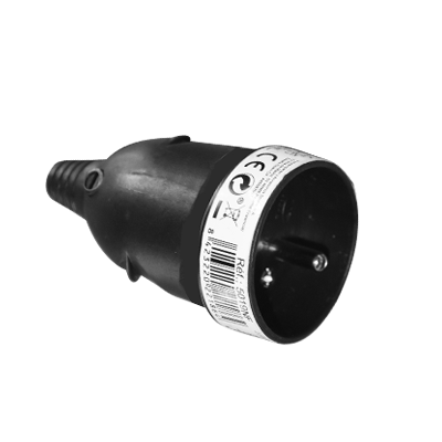 FICHE FEMMELLE NOIRE  16A 250V 2P+T(FR) 3680W MAX 5019ANF SOLERA