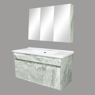 LAVABO MEUBLE +MIROIR  MOZAMBIQUE100 CM 90-1115 (CLK) TURQUIE 3 ELMTS