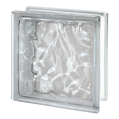 BRIQUE DE VERRE 19X19X8CM WAVE PRIX NET