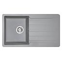 Evier resine sierra 1C1E gris platinium c/poly 11191017