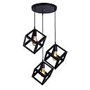 LUSTRE SUSPENDU 3 LAMPES 160x160mm FZ171