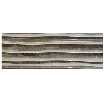 CARREAUX MURAL 25X70 EC RLV LOUVRE MARRON -25% (ECRM)