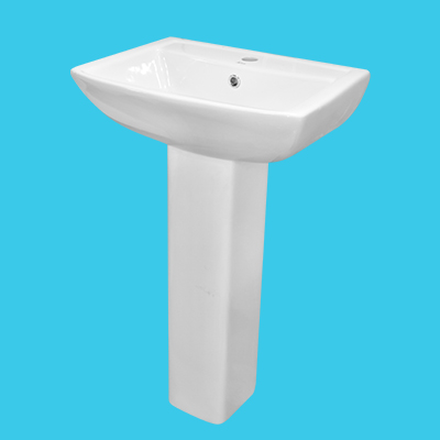 LAVABO AVEC COLONNE BLANC 54,5x41,5cm DP2060  AQUA
