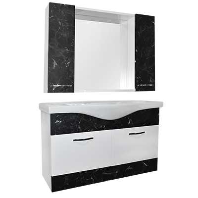 LAVABO MEUBLE +MIROIR  OSLO  100 CM 90-1111 (CLK)TURQUIE 3 ELMTS