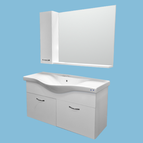 LAVABO MEUBLE +MIROIR DENMARK  80 CM 90-1126  (CLK)TURQUIE 3 ELMTS SANS BONDE