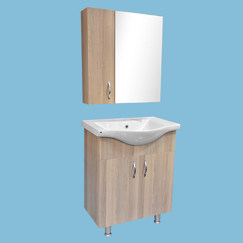 LAVABO MEUBLE +MIROIR IRELAND  65 CM 90-1129  (CLK)TURQUIE 3 ELMTS
