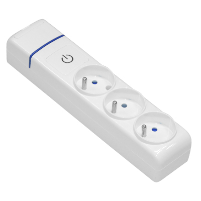 BLOC MULTIPRISE 3 PRISES 2P+T 16A 250V MAX 3680W  AVEC INTERRUPTEUR LUMINEUX  8003FIL  SOLERA (DSTK) (-40%)