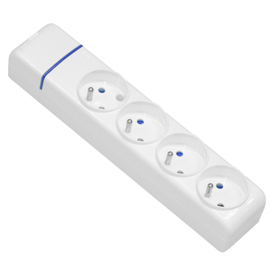 BLOC MULTIPRISE 4 PRISES 2P+T 16A 250V MAX 3680W 8004F  SOLERA