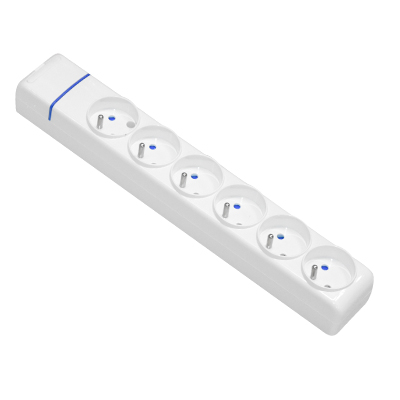 BLOC MULTIPRISE 6 PRISES 2P+T 16A 250V MAX 3680W   8006F  SOLERA (DSTK)(40)