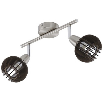 APPLIQUE  "WOOD" METAL-BOIS 2 X E14 MAX 5W IP20 275X103X134MM  2852-024 BRILONER (ALL) (DSTK)-40