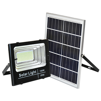 PROJECTEUR SOLAIRE LED +COMMANDE 100W 6500K  IP 66  GY-RST-003C