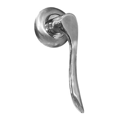 POIGNEE DE PORTE D'ENTREE  EN ALUMINIUM ANODISE Ø53 mmX L.125 MM DROITE 2030503022