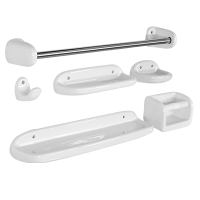 KIT  DOUCHE PORCELAINE 6 PIECES G029white -70%