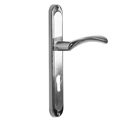 POIGNEE DE PORTE EXTERIEUR L.245 X l40MM NICKELE SATINE ET NOIR CHROME 2030503032