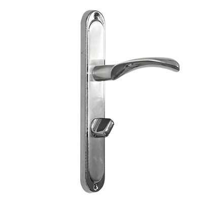 POIGNEE DE PORTE ALU CONDAMNATION L.245 X l.40MM NICKELE SATINE ET NOIR CHROME   2030503033