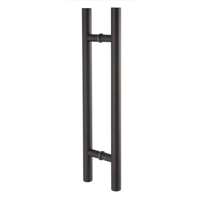 POIGNEE DE PORTE BATTANTE INOX304 NOIR MAT Ø32 x H800XE NTRAXE 600MM 1031003009
