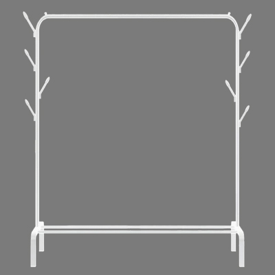 PENDERIE PORTEMANTEAU BLANC Avec etagere a chaussures  Ø18 mm, Dimensions L110 x W40 x H150 cm 1010903019