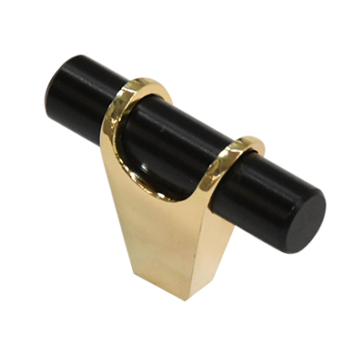 Poignee meuble ALU L.50MM anodise noir et dore (6817); 1030906355