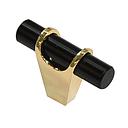 Poignee meuble ALU L.50MM anodise noir et dore (6817); 1030906355