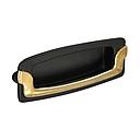POIGNEE MEUBLE ZAMAK (6371) L.112 X ENTRAXE 96MM NOIR ET DORE  1030906367