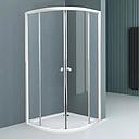 VITRE CABINE DE DOUCHE ROND 90X90CM TRASP BIANCO NESSR90 -1A(FIXES TRANSP.BL)+NESSR90B-1A(COULISS TRANP. BL) (2 ELMTS)