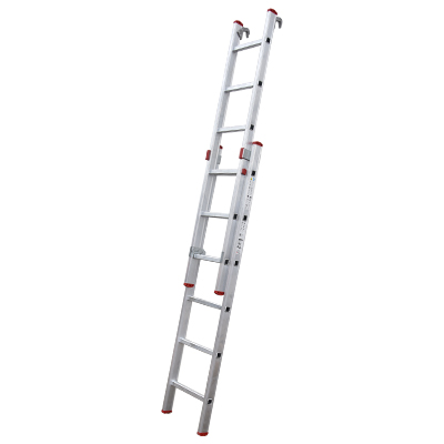 ECHELLE DOUBLE EXTENSIBLE AVEC DES CROCHETS 6 MARCHES H 2,65M P 9KG 10715 (MXLD JRMX)