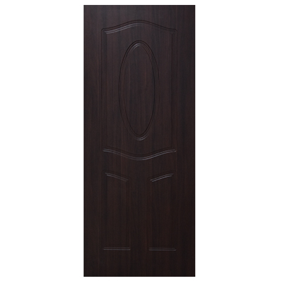 PORTE MDF AVEC MOTIF EN PVC 2010x838x40MM 3 PANEL OVAL TEXTURE SANS BANDE DCF-RED WALNUT 40KG -30%