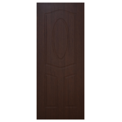 PORTE MDF AVEC MOTIF EN PVC 2010x838x40MM 3 PANEL OVAL TEXTURE SANS BANDE DCF-MAHOGANY 40KG -30%